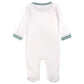 Babies Basic Long Sleeves Sleepsuit for Babies - White & Green