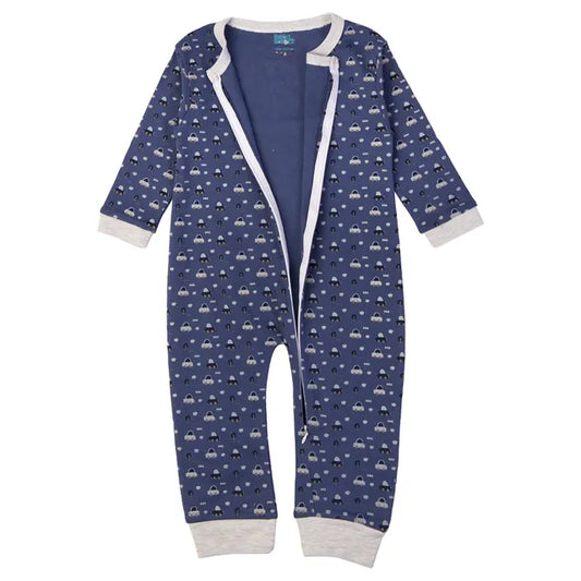 Babies Basic Long Sleeves Sleepsuit for Babies - Dark Blue