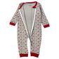 Babies Basic Long Sleeves Sleepsuit for Babies - Grey & Red