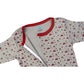 Babies Basic Long Sleeves Sleepsuit for Babies - Grey & Red