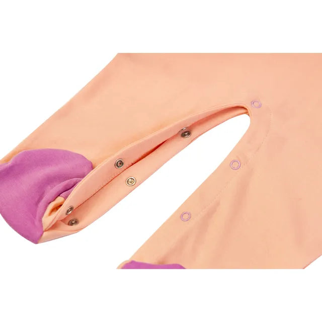 Babies Basic Long Sleeves Sleepsuit for Babies - Pink & Purple