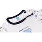 Babies Basic Long Sleeves Sleepsuit for Babies - White & Dark Blue