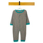 Babies Basic Long Sleeves Sleepsuit for Babies - Grey & Green