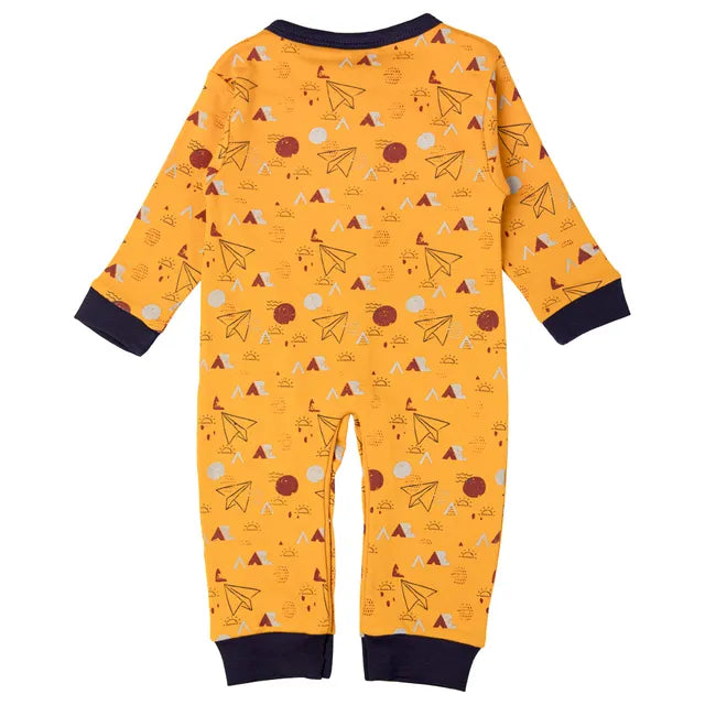 Babies Basic Long Sleeves Sleepsuit for Babies - Mustard