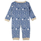 Babies Basic Long Sleeves Sleepsuit for Babies - Blue & Brown