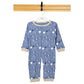 Babies Basic Long Sleeves Sleepsuit for Babies - Blue & Brown