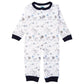 Babies Basic Long Sleeves Sleepsuit for Babies - Blue & White