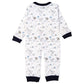 Babies Basic Long Sleeves Sleepsuit for Babies - Blue & White