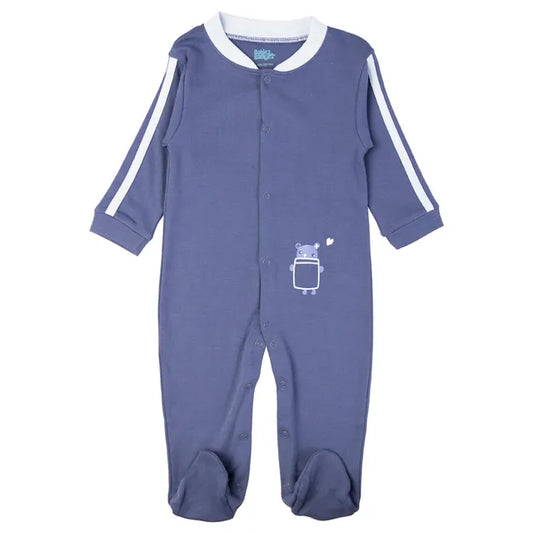 Babies Basic Long Sleeves Sleepsuit for Babies - Nevy Blue