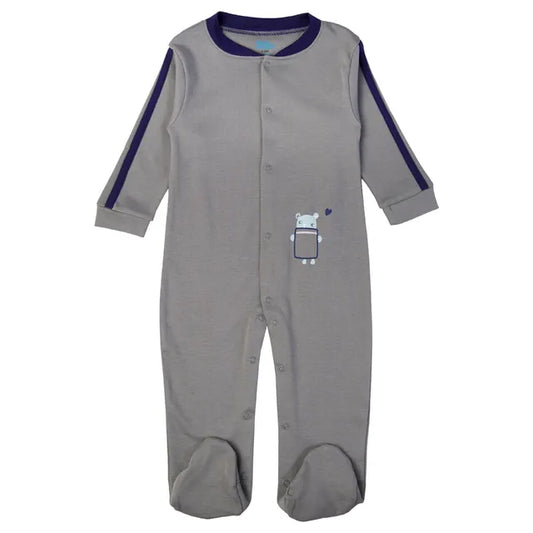 Babies Basic Long Sleeves Sleepsuit for Babies - Dark Grey