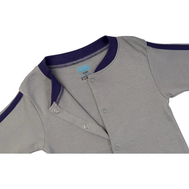 Babies Basic Long Sleeves Sleepsuit for Babies - Dark Grey