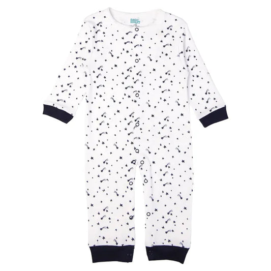 Babies Basic Long Sleeves Romper Sleepsuit for Babies - White