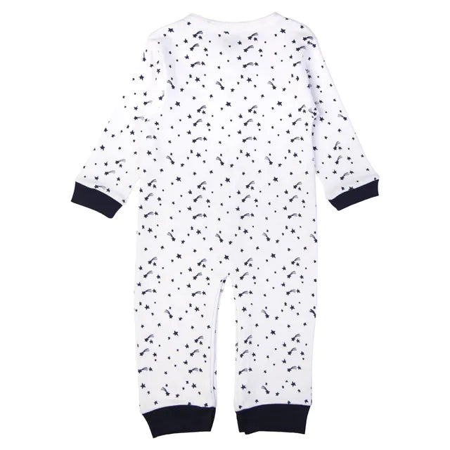 Babies Basic Long Sleeves Romper Sleepsuit for Babies - White