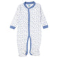 Babies Basic Long Sleeves Sleepsuit for Babies - Light Blue & White