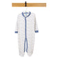 Babies Basic Long Sleeves Sleepsuit for Babies - Light Blue & White