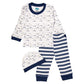 Babies Basic Gift Set - 7pcs - White & Dark Blue