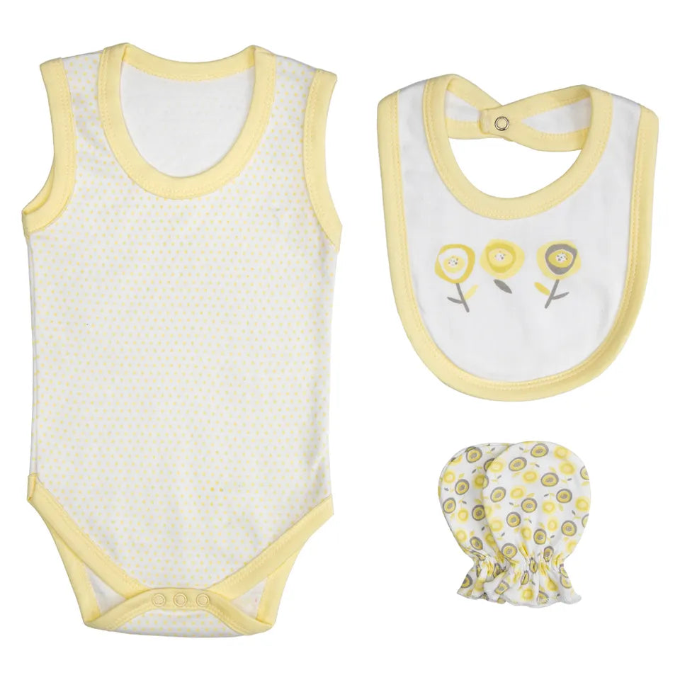 Babies Basic Gift Set - 7pcs - White & Lemon