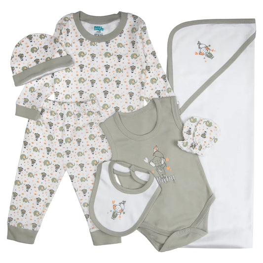 Babies Basic Gift Set - 7pcs - Grey