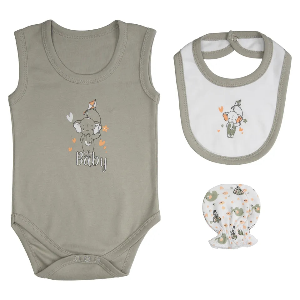 Babies Basic Gift Set - 7pcs - Grey