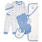 Babies Basic Gift Set - 7pcs - Sky Blue & White