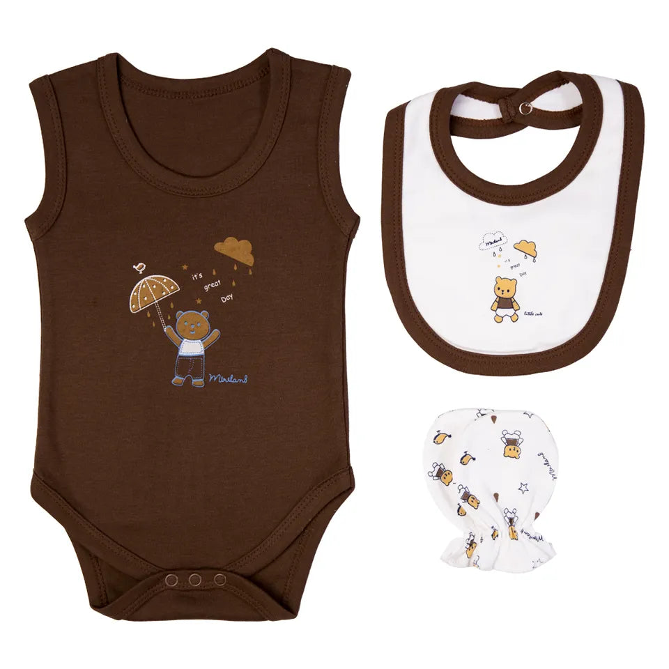 Babies Basic Gift Set - 7pcs - Dark Brown