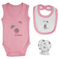 Babies Basic Gift Set - 7pcs - Light Pink & White