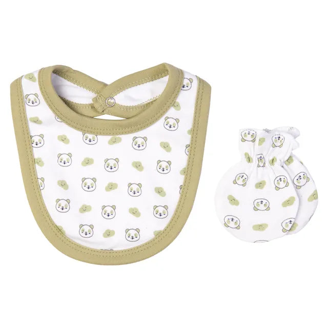 Babies Basic Gift Set - Sleepy Panda 5pcs - Pistachio