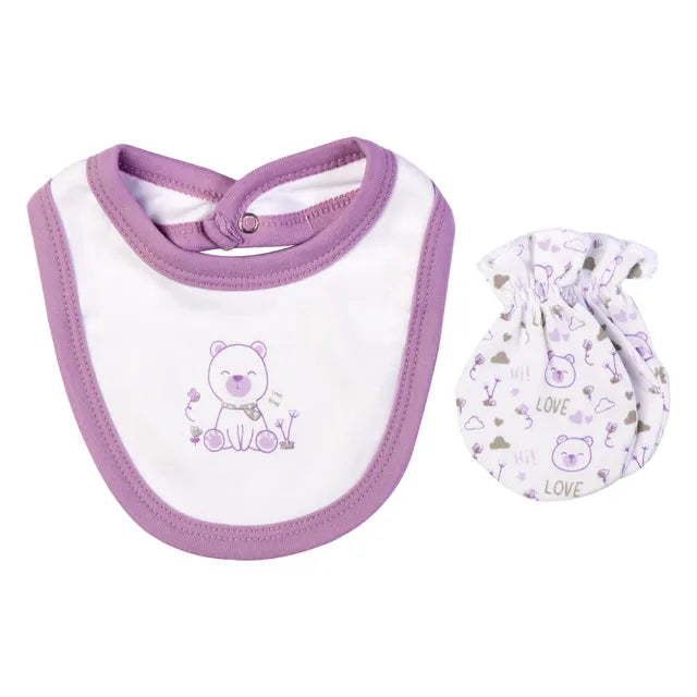 Babies Basic Gift Set - Teddy 5pcs - Dark Mauve