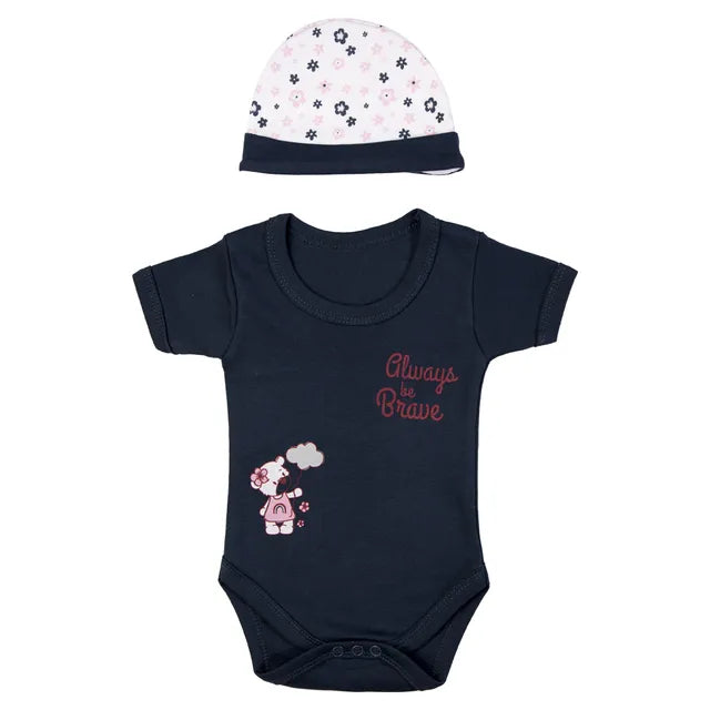 Babies Basic Gift Set - Always Be Brave 5pcs - Navy Blue