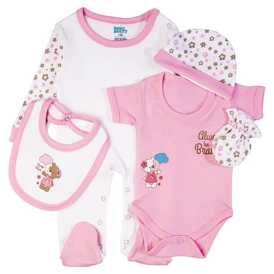 Babies Basic Gift Set - Always Be Brave 5pcs - Pink