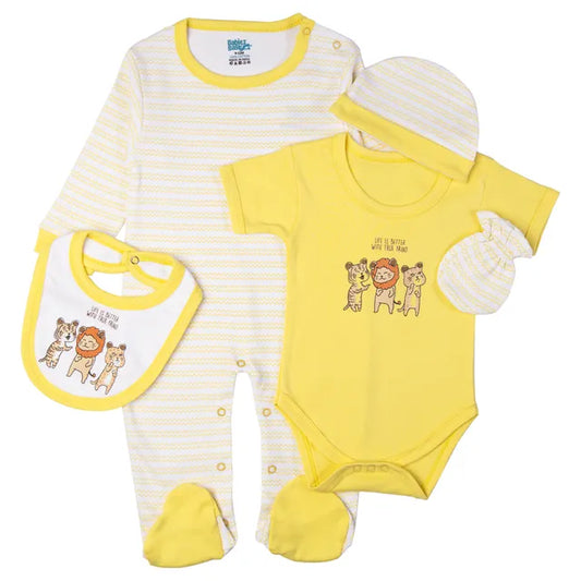 Babies Basic Gift Set - Life Is Better 5pcs - Yellow