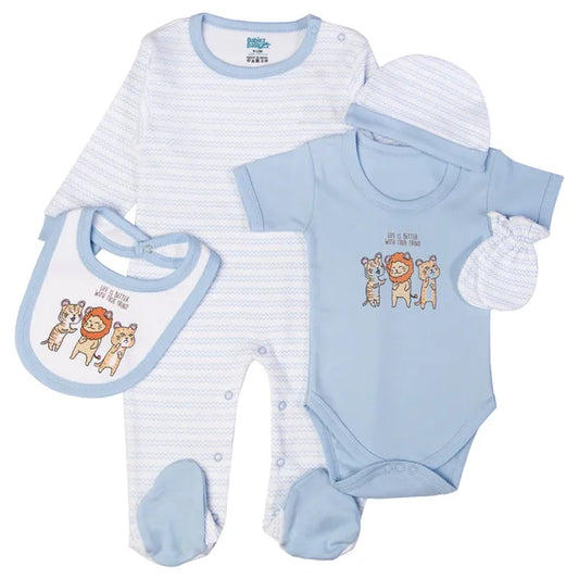 Babies Basic Gift Set - Life Is Better 5pcs - Sky Blue