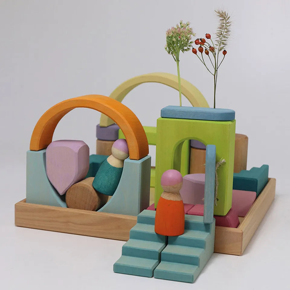 Grimm's Building Block World Set - Cloud Play - Laadlee