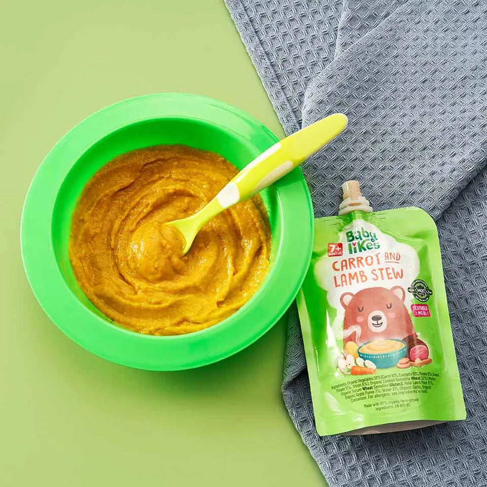 Babylikes Carrot & Lamb Stew Organic Puree - 130gm - Laadlee