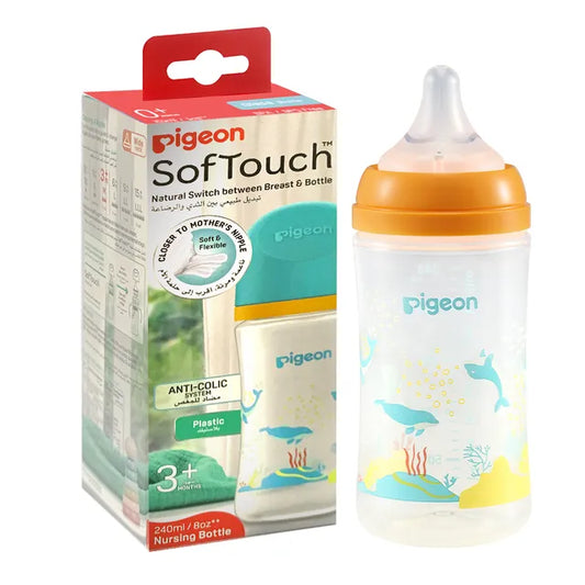 Pigeon Softtouch WN Plastic Dolphin Bottle - 240ml