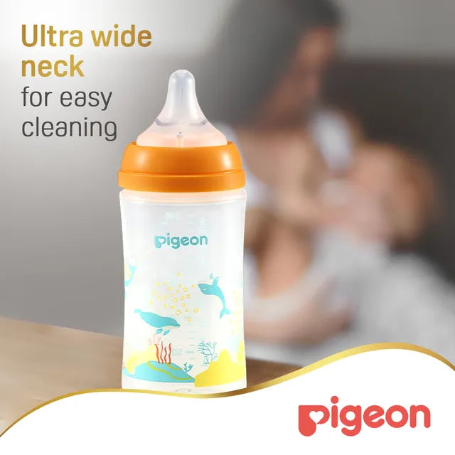 Pigeon Softtouch WN Plastic Dolphin Bottle - 240ml