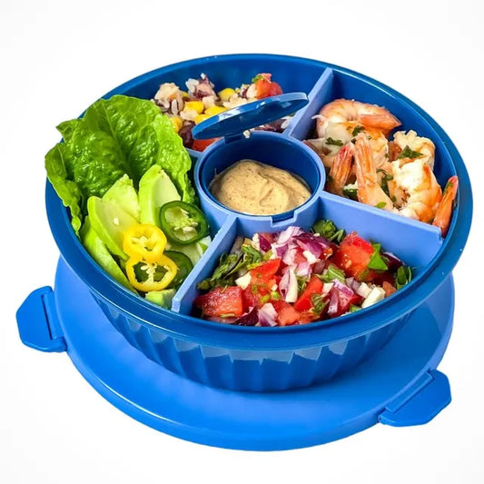 Yumbox Poke Bowls 4 Part Divider - Hawaii Blue