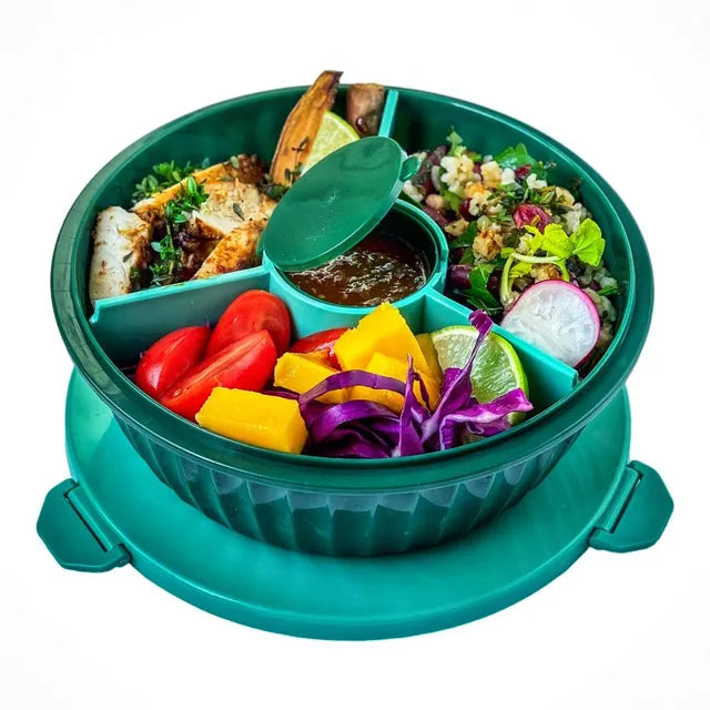 Yumbox Poke Bowls 3 Part Divider - Kale Green