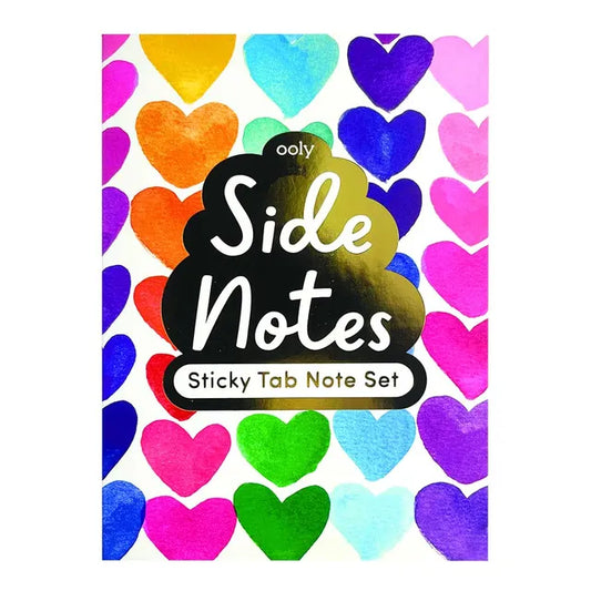 Ooly Side Sticky Notes Tab Sets - Rainbow Hearts