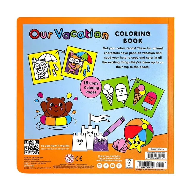 Ooly Copy Coloring Book - Our Vacation