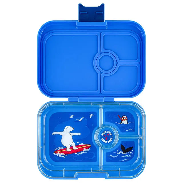 Yumbox Panino 4 Compartment Polar Bear Lunch Box - Surf Blue