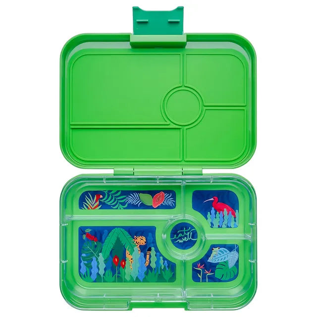 Yumbox Tapas 5 Compartment Jungle Lunch Box - Jurassic Green