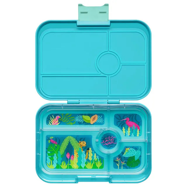 Yumbox Tapas 5 Compartment Jungle Pastel Lunch Box - Antibes Blue