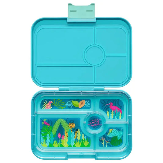 Yumbox Tapas 5 Compartment Jungle Pastel Lunch Box - Antibes Blue