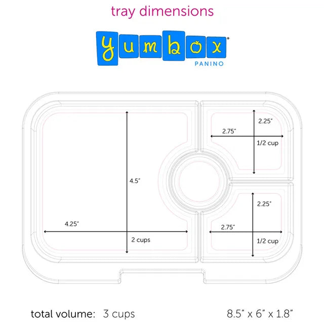 Yumbox Panino 4 Compartment Tray - Race Caes