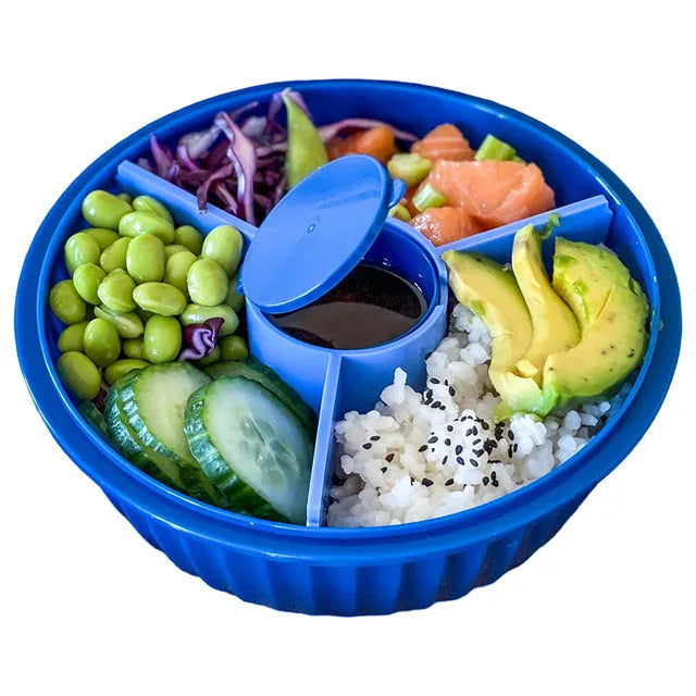 Yumbox Poke Bowls 3 Part Divider - Hawaii Blue