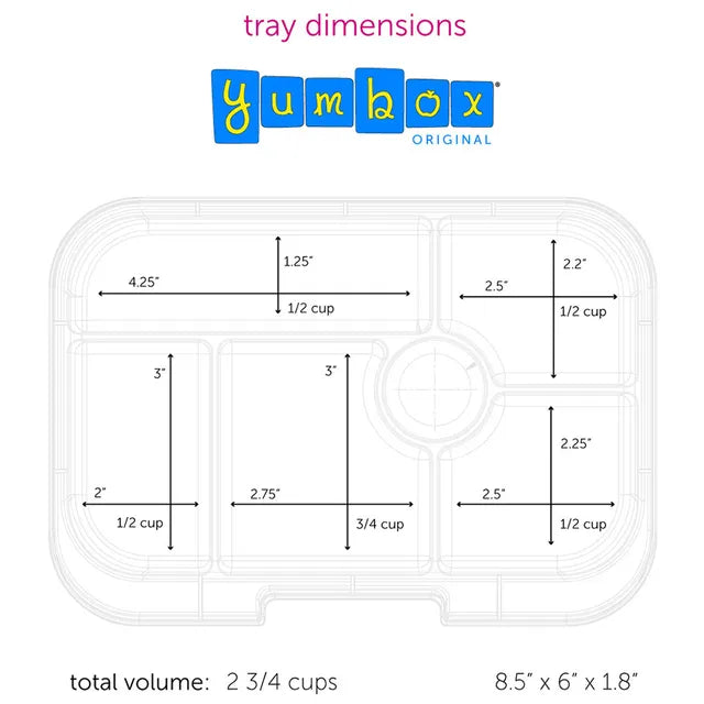 Yumbox Original 6 Compartment Tray - Mermaid