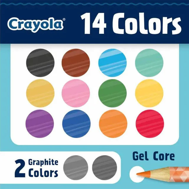 Crayola Sketch and Shade Doodle Pencils - Pack of 14 - Laadlee