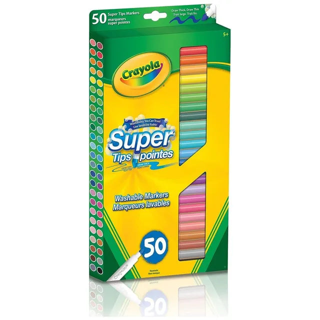 Crayola  Washable SuperTips Markers - Pack of 50 - Laadlee