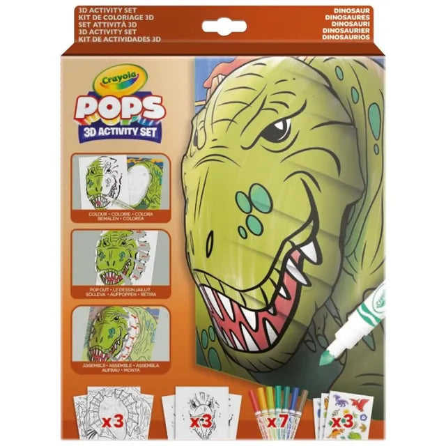 Crayola Pops 3D Activity Set - Dinos - Laadlee